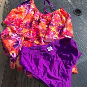 Two piece tankini swim suit